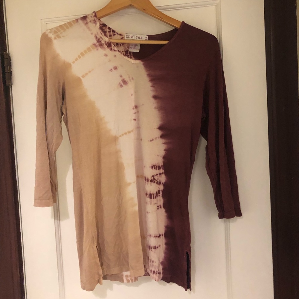 Tie-dye boutique brand tunic in fall hues!